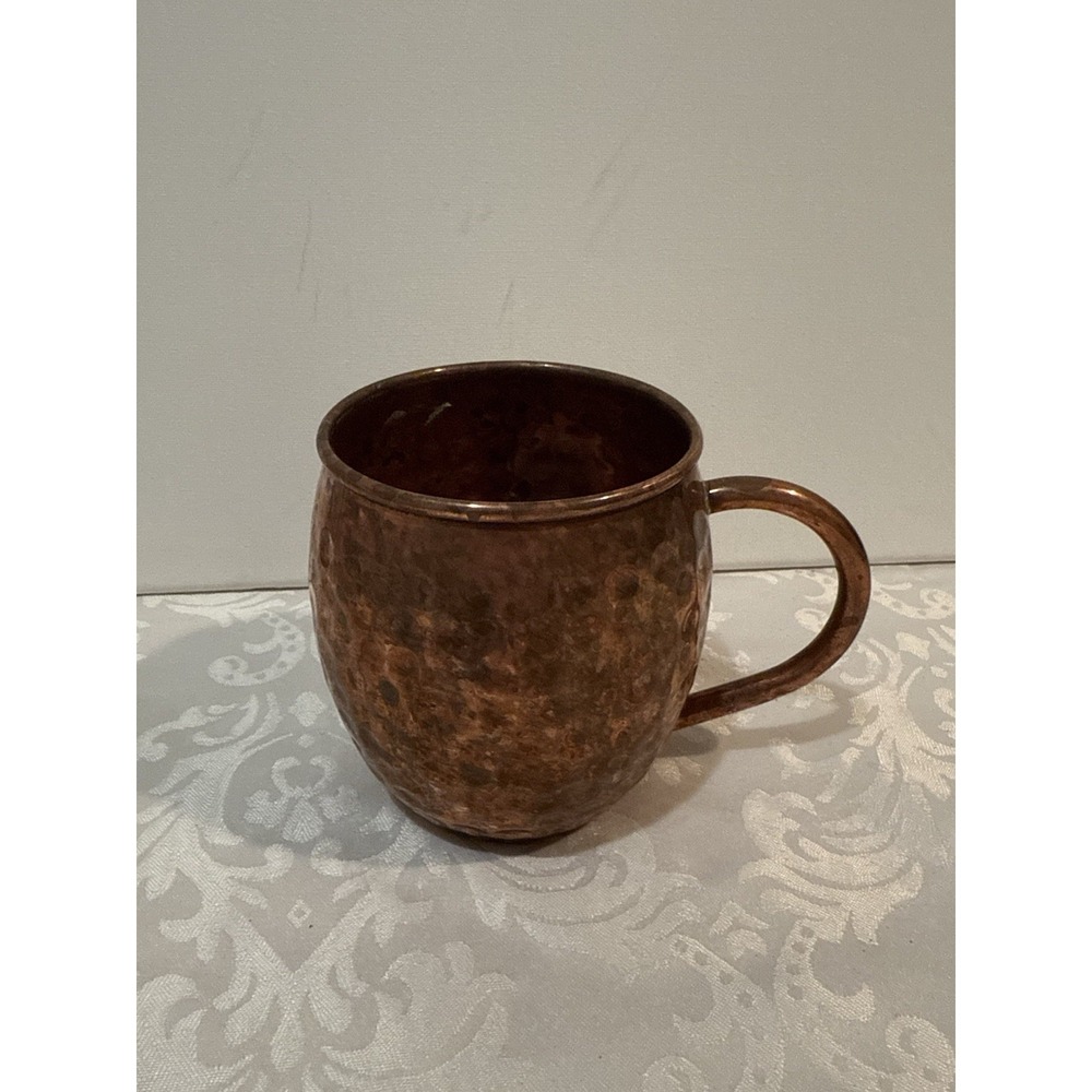 Vintage Hammered Copper Moscow Mule Mug with Brass Handle - Picture 1 of 7